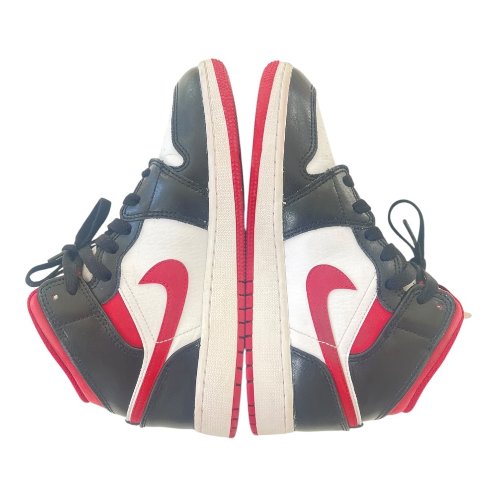 Jordan Women's 1 Mid Gym Red Panda Shoes sz 4Y EUR 36, 23 cm UK 3.5 -DJ4695-122 - Picture 12 of 14